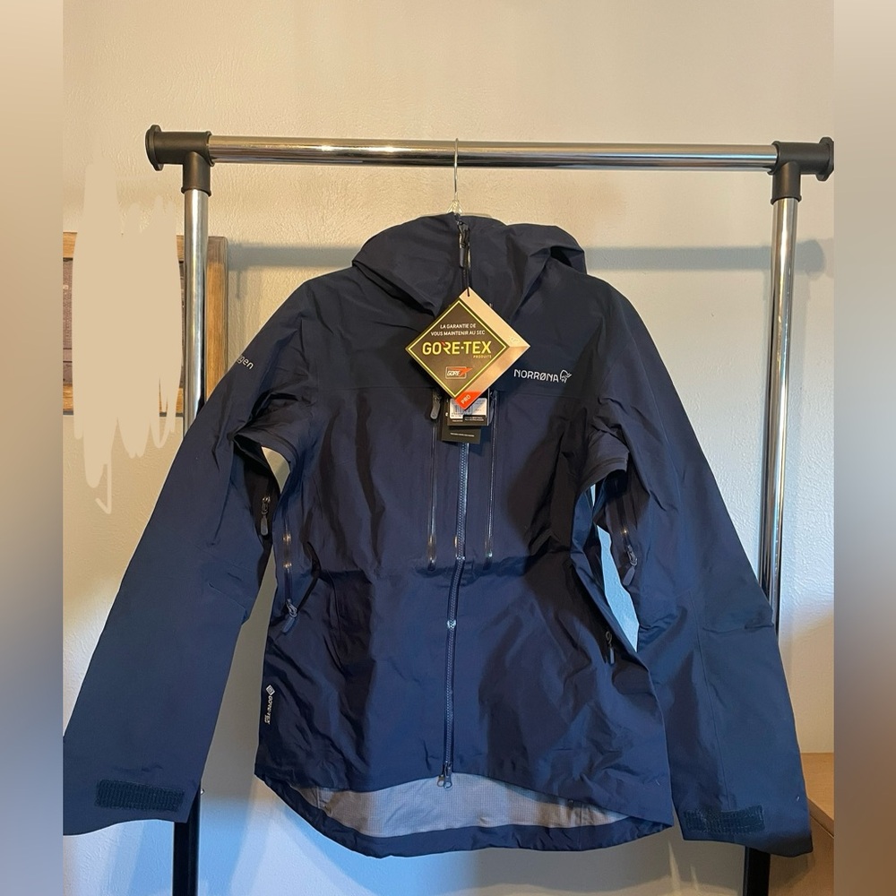 Norrøna Navy Blue Outdoor Jacket with Hood